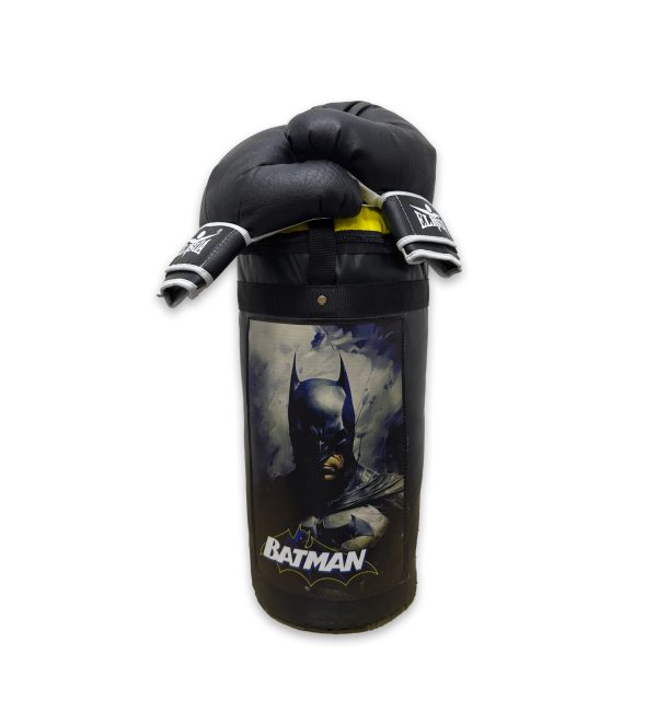 KIT BOXEO SACO + GUANTES INFANTIL BATMAN