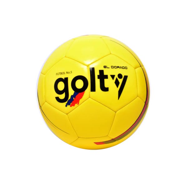 BALÓN DE FÚTBOL RÉPLICA GOLTY DORADO No.5 COSIDO A MÁQUINA