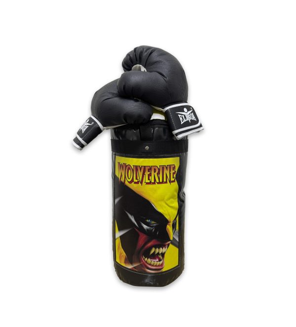 KIT BOXEO SACO + GUANTES INFANTIL WOLVERINE